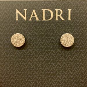 COPY - NWOT NADRI CZ Pavé Disc Stud Earrings